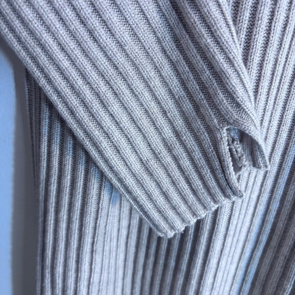 & OTHER STORIES UK SZ XS Ribbed Splits Mock Neck Long Sleeve Swearer Dress - Picture 4 of 10